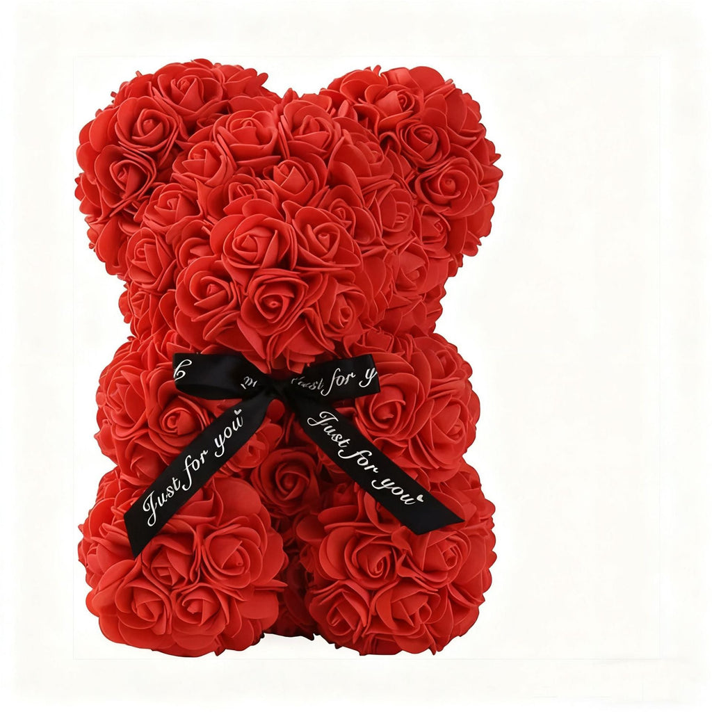 Mother's Day Gift 25cm Foam Flower Bear PE Rose Flower Bear PVC Gift Box Valentine's Day Cross-border Bestseller
