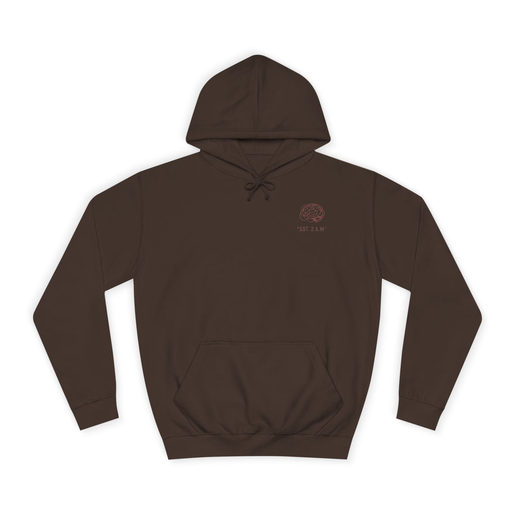 Unisex Overthinking Club Hoodie | Cozy College Gear, Thoughtful Gift for Students, Casual Wear, Relaxed Style, Brainy Humor Apparel