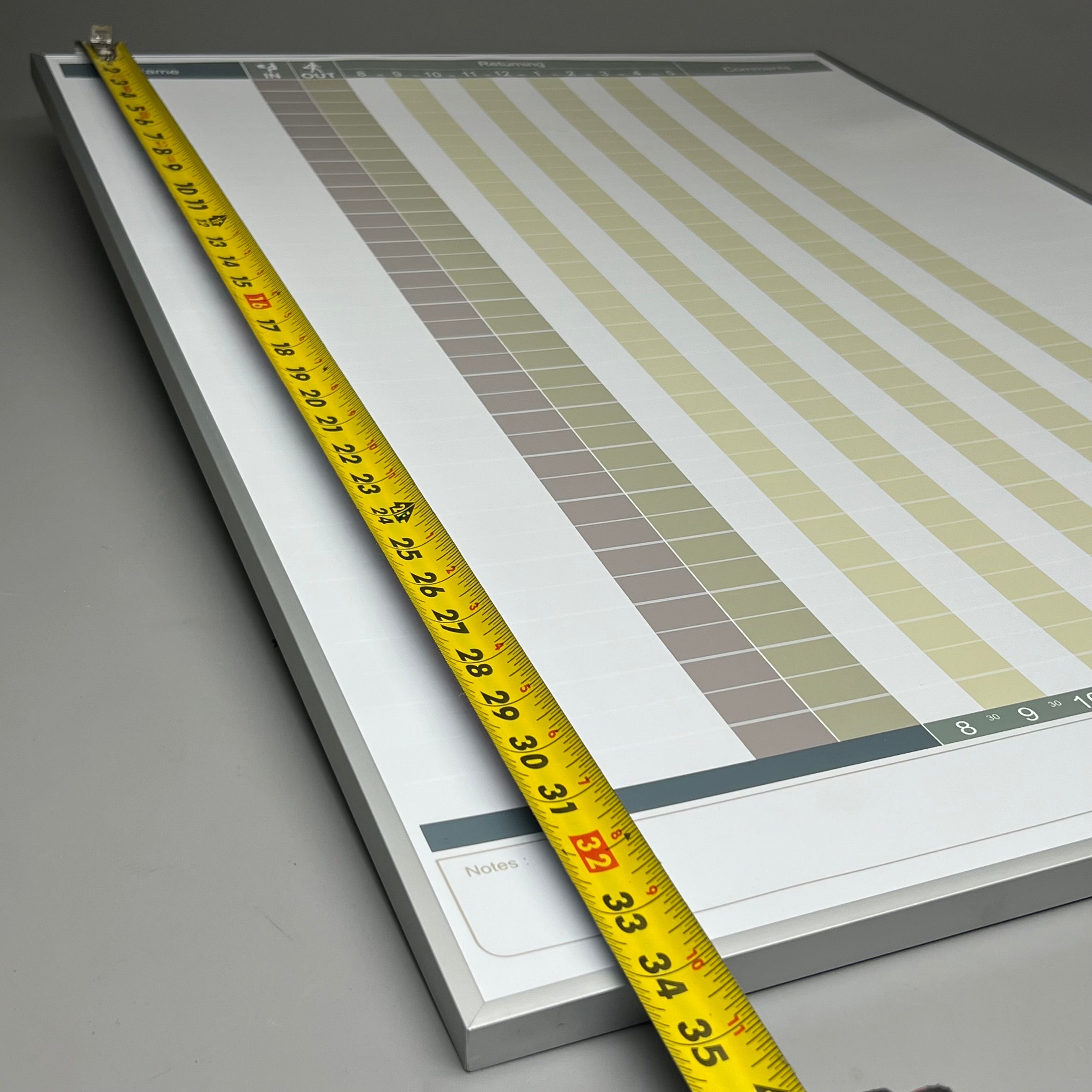 QUARTET Matrix In/Out Board 34"x32" Magnetic Track Up To 36 Employees 33705 (new)