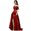 French Satin Ladies Banquet Temperament Wedding Evening Dress