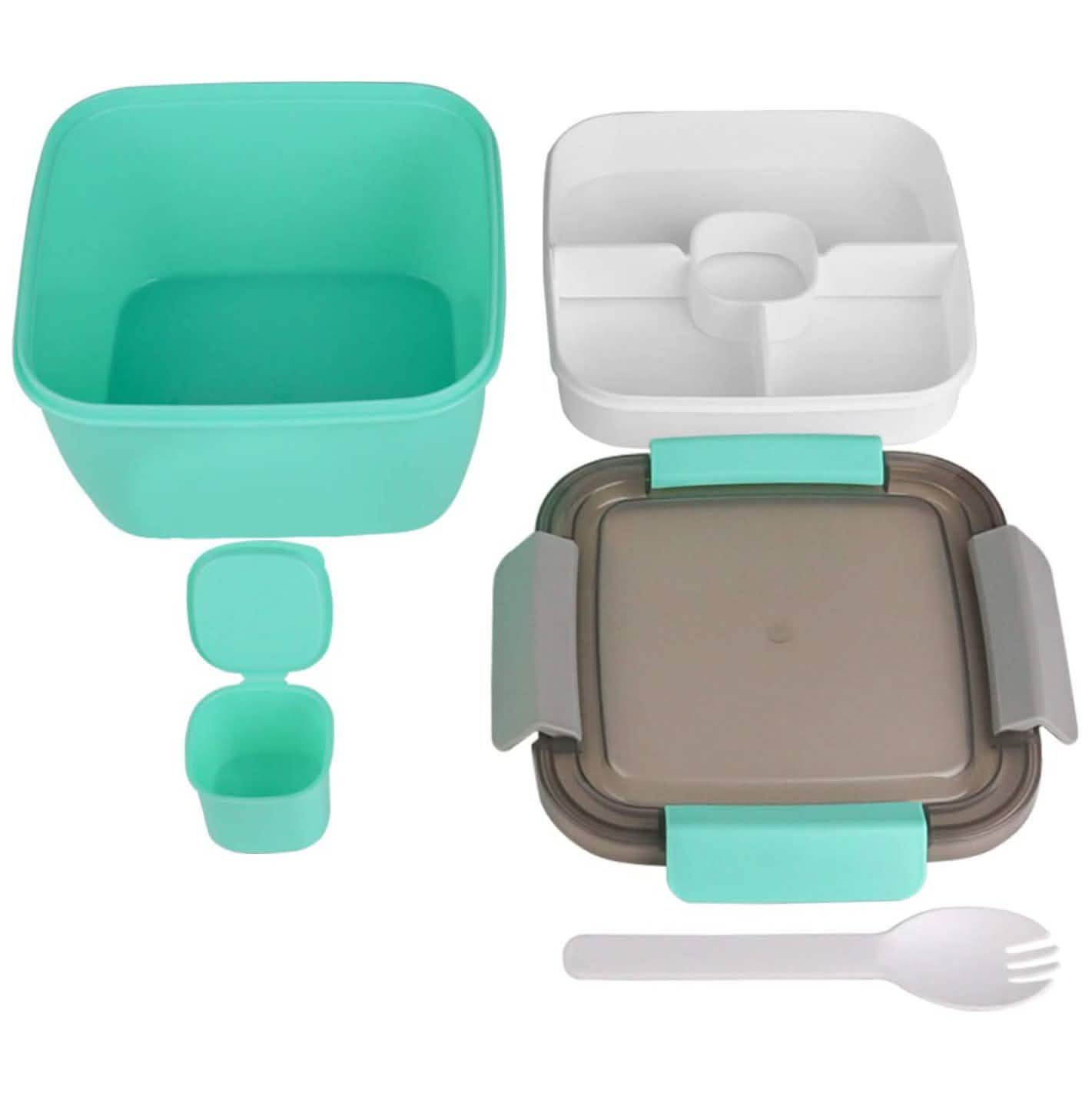 51oz Salad Bowl with Removable 3-Compartment Bento-Style Tray