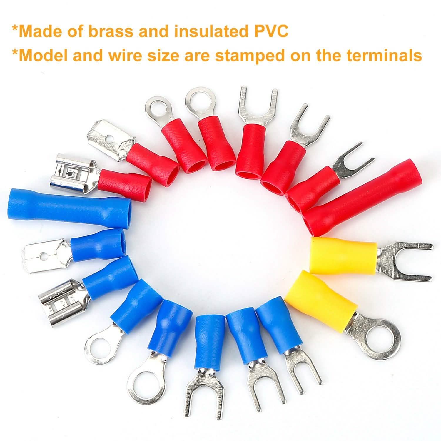 520-Pieces: Insulated Electrical Wire Splice Terminal