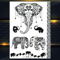 53 Sheets Black Lace Temporary Tattoos Sticker Butterfly Flower Fake Tatoo Sticker Sexy  Black Henna Temporary Tattoos For Women