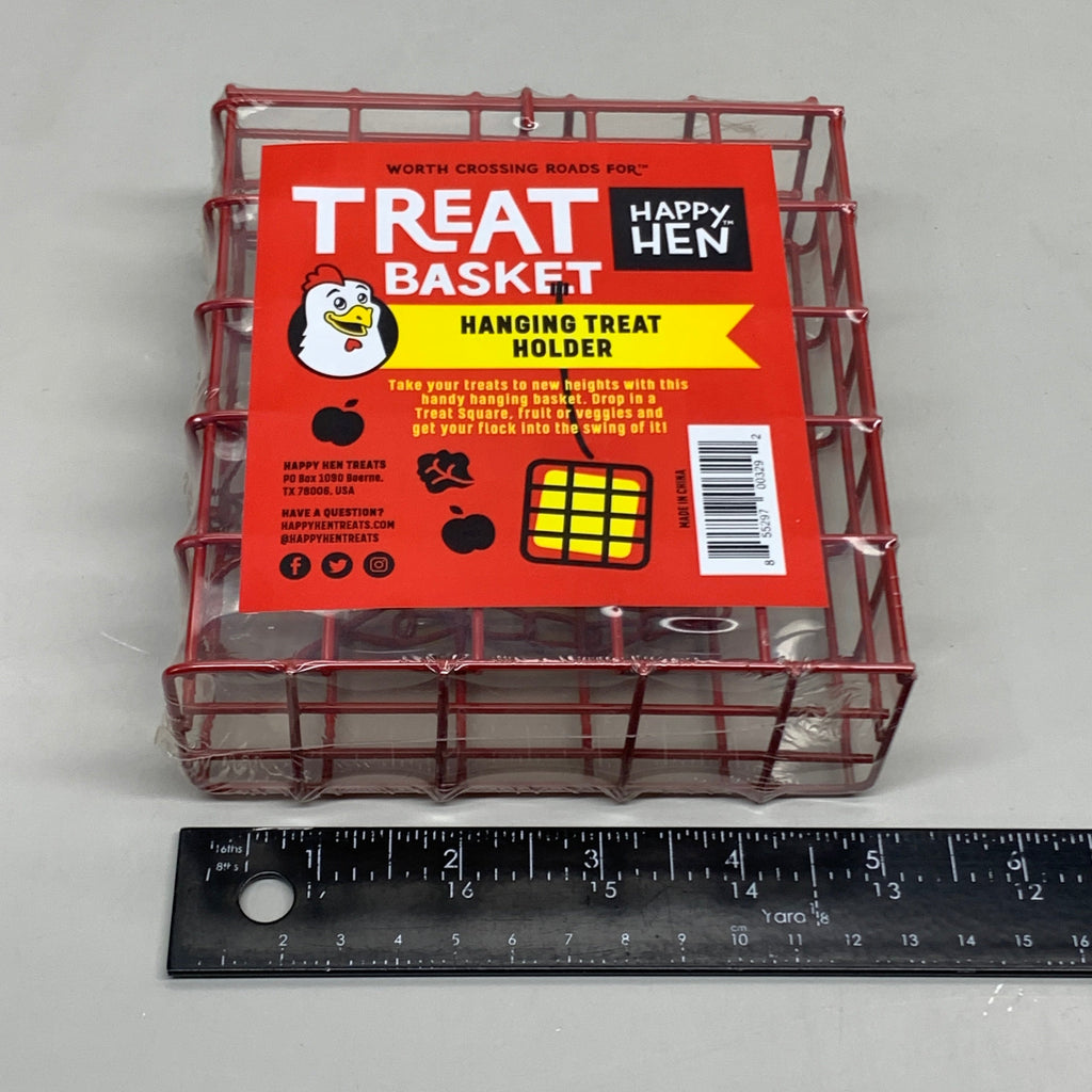 HAPPY HEN (2 PACK) Coated Steel Treat Basket Red 855297003292