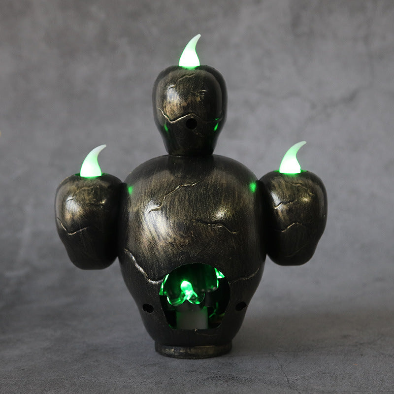 Halloween Skull Light Horror Candle Light Smoke Sandalwood