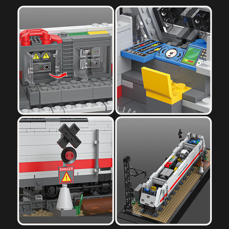 Steam Train Building Block Static Model Puzzle Assembly Toy