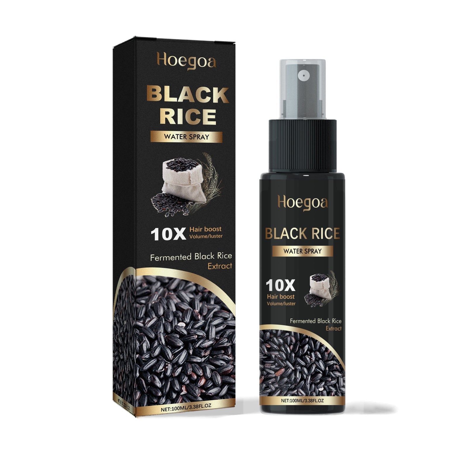 Black Rice Water Spray, Hair Deep Nourishes And Prevents Tough, Solid And Dense Hair Scalp Care Solution