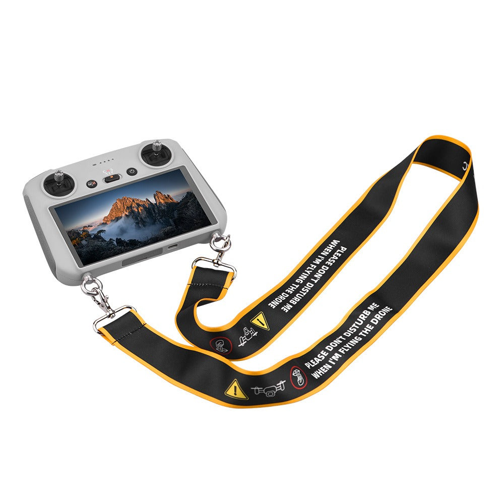 Neck strap with DJI RC remote control safety slogan (DJI Mini 3 Pro drone) Hanging accessories