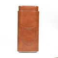 Two end hardware leather cigar box portable cedar wood 3-pack cigar moisturizing box protective cover cigar leather cover