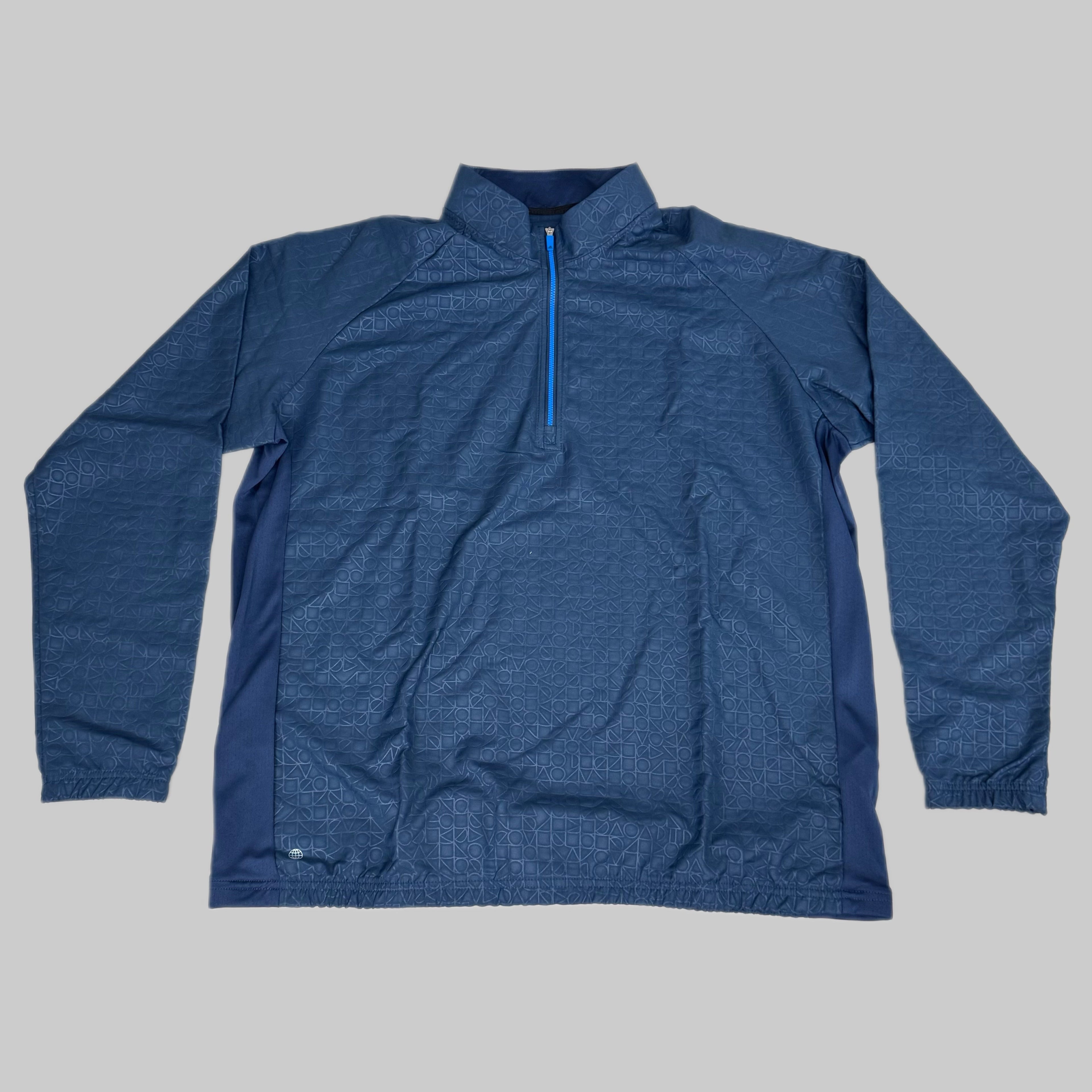 ADIDAS Deboss 1/4" Zip Men's Golf Sweatshirt Sz-2XL Navy Blue HA9118
