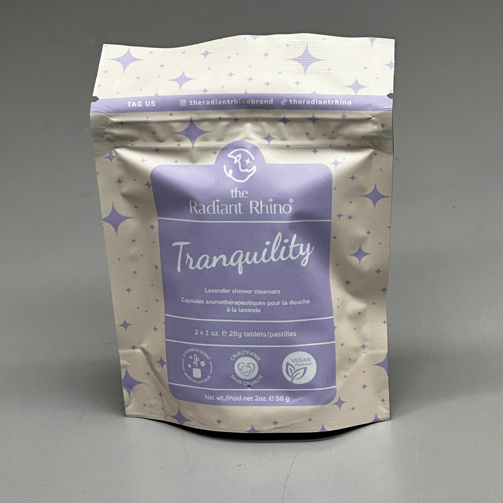 ZA@ THE RADIANT RHINO Tranquility (6 PACK) Lavender Shower Steamers 2 Tablets Each