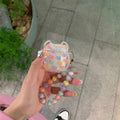Clear Bear Shaped Airpods Case Colorful Charm