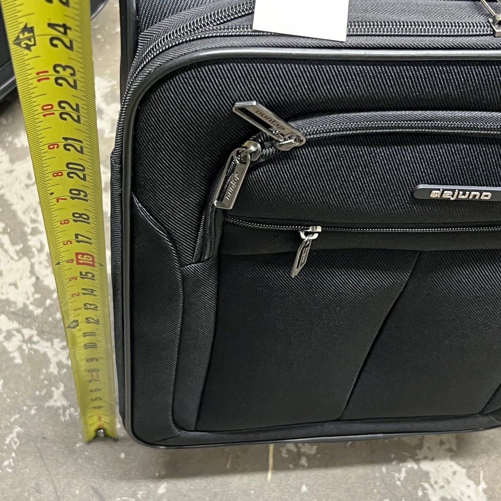 DEJUNO (3 PACK) Lightweight Expandable Spinner Luggage Suitcase Set Black 2302DJBF