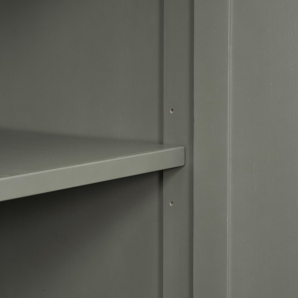 TREXM side panel with 4-door large storage buffet, adjustable shelves and metal handles (antique gray)