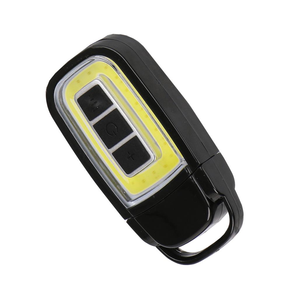 Mini LED Flashlight USB Rechargeable COBTorch 3 Modes Pocket White+Red Lighting