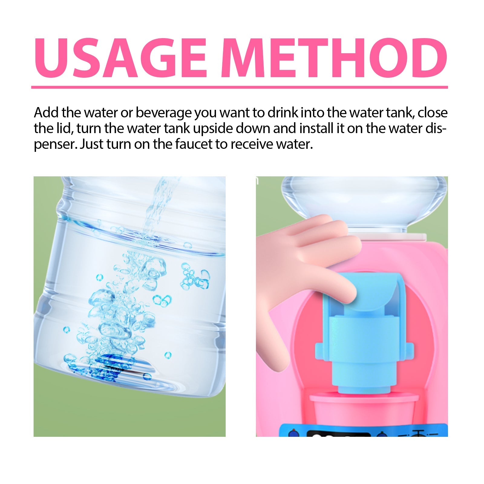 Children's Mini Water Dispenser, Baby Kitchen Toys Mini Fun Every Home Drink Machine Can Water