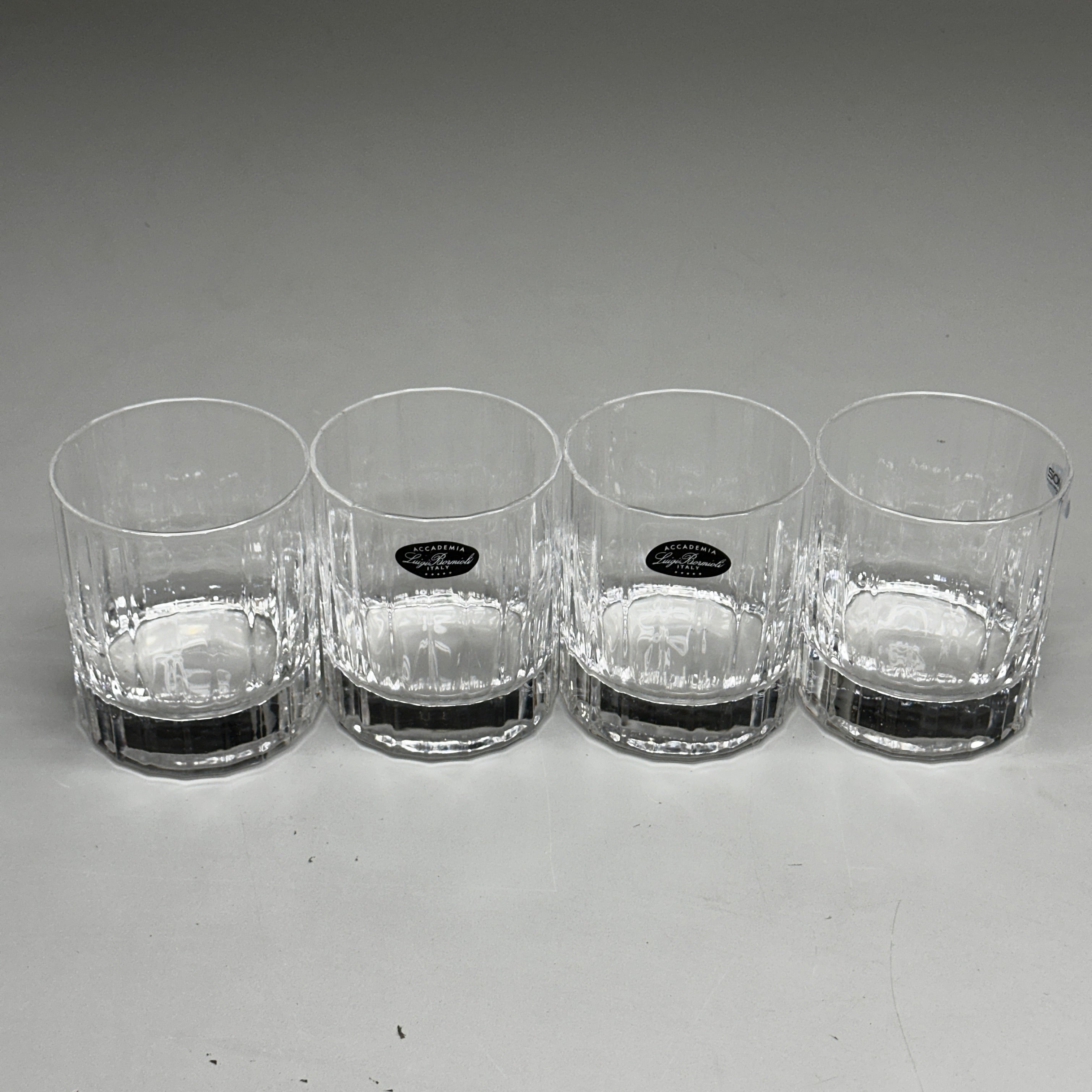 LUIGI BORMIOLI Set of 4 Bach Glasses 3"Dx4"H Clear