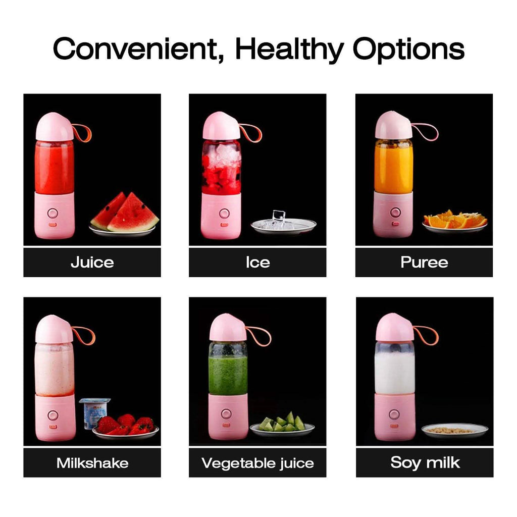 550ML USB Portable Mixer Rechargeable Juicer Fruit Blender Juicer Shaker Bottle