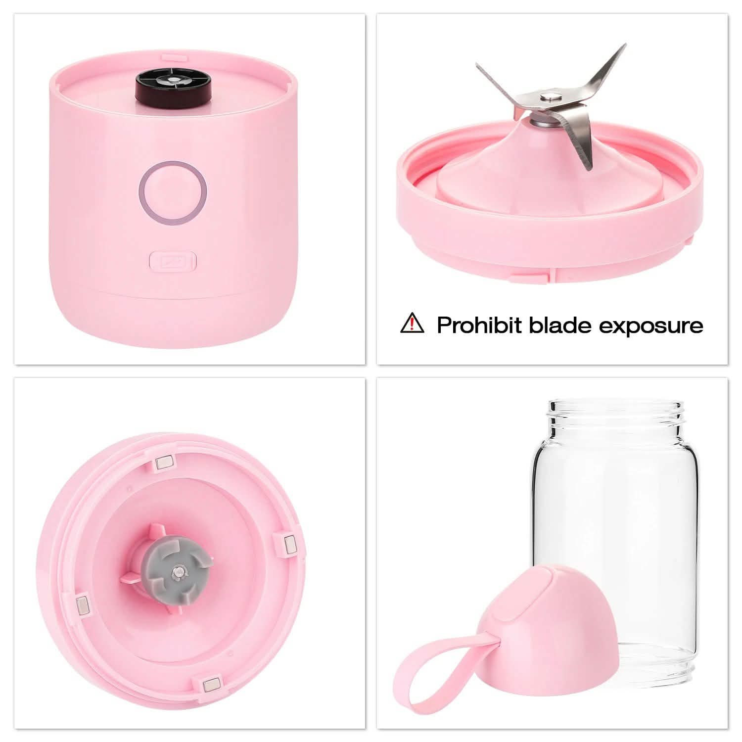 550ML USB Portable Mixer Rechargeable Juicer Fruit Blender Juicer Shaker Bottle