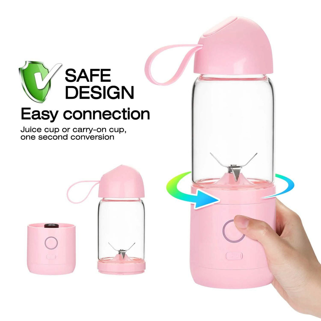 550ML USB Portable Mixer Rechargeable Juicer Fruit Blender Juicer Shaker Bottle