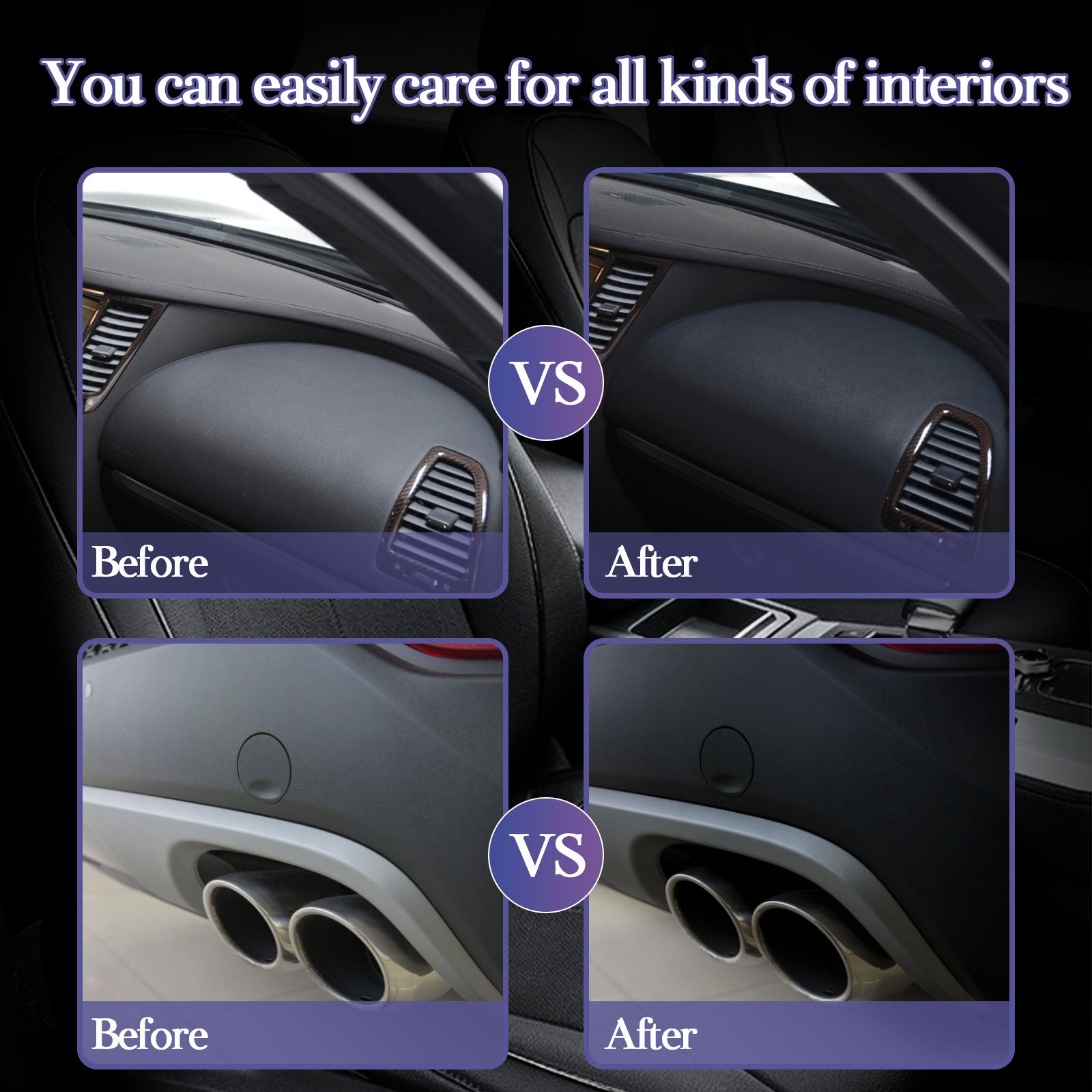 Automotive Interior Repair Spray, Clean Interior Leather Maintenance Spray Car Interior Refurbishment Spray