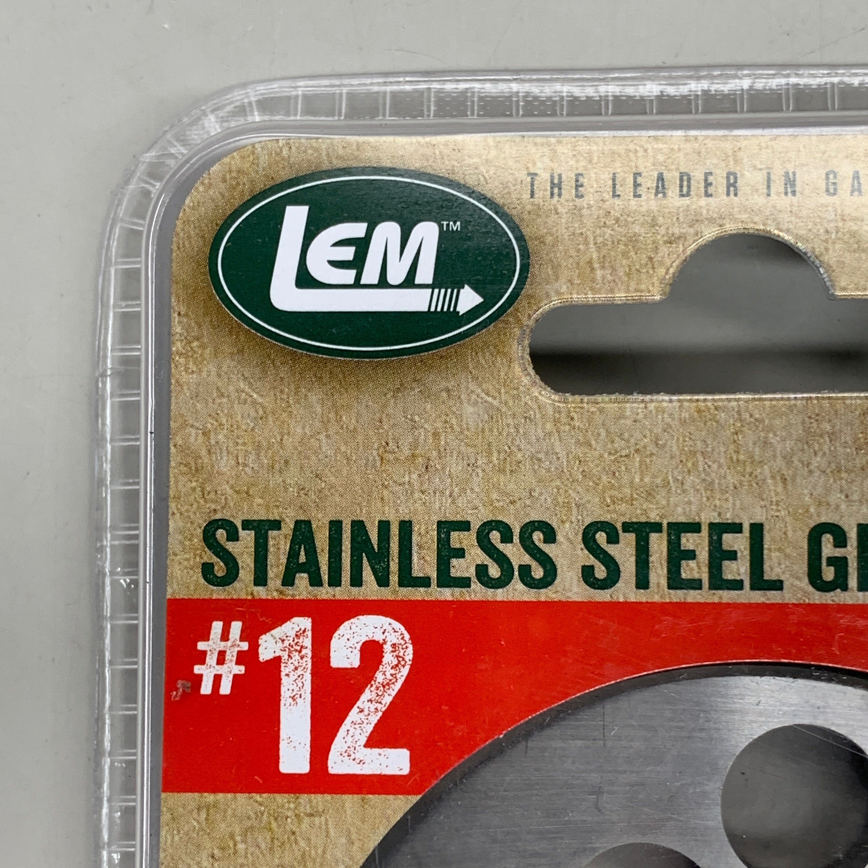 LEM Grinder Plate 12mm #12 (1/2") 2-3/4" Plate Diameter Stainless Steel 476SS