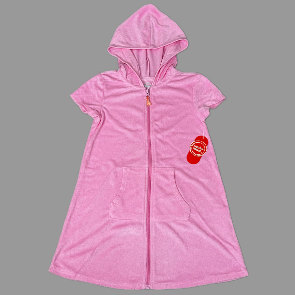 WONDER NATION Youth Swimwear Cover Up Sz- M (7-8) Strawberry Cream 52469