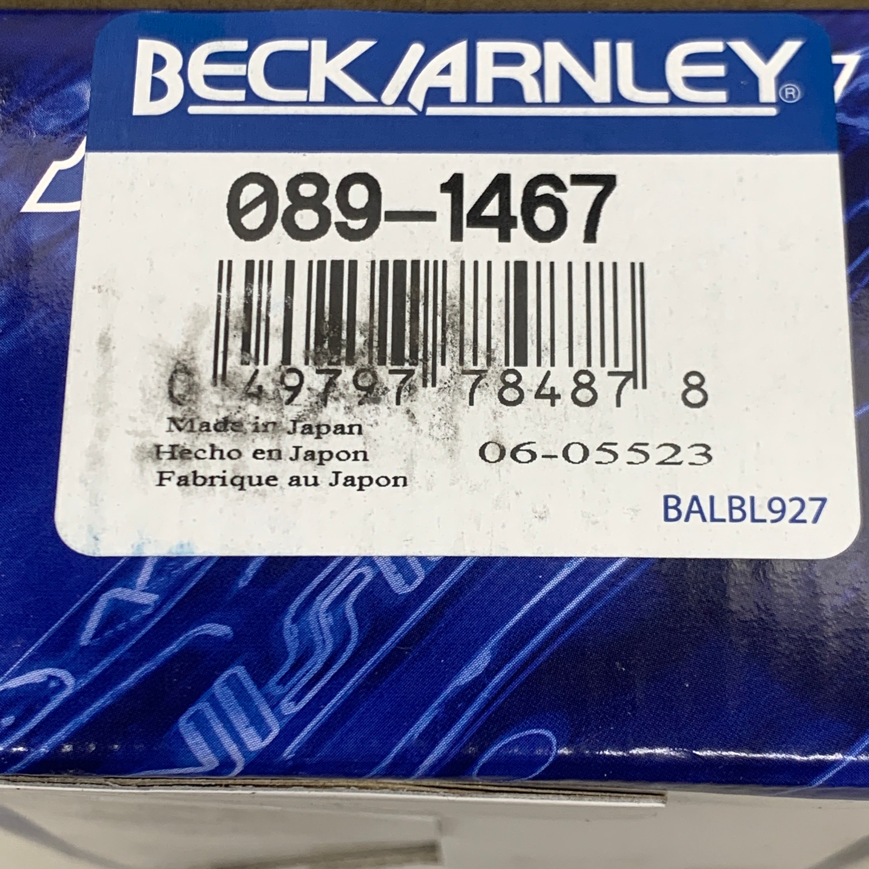 BECK ARNLEY Ceramic Disc Brake Pad Set 089-1467