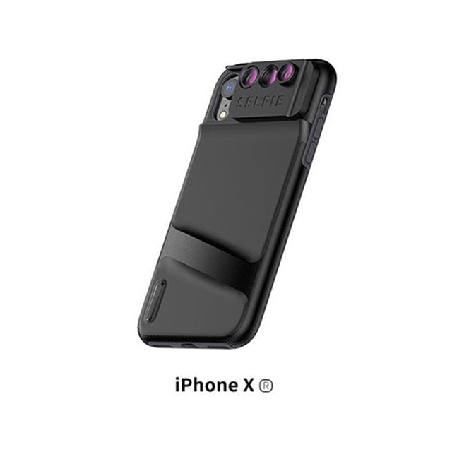 Camera Lens Phone Case for iPhone XR XS Max Fisheye Wide Angle Macro Lens Phone Cover Mobile Phone Lensese Case Full Coverage
