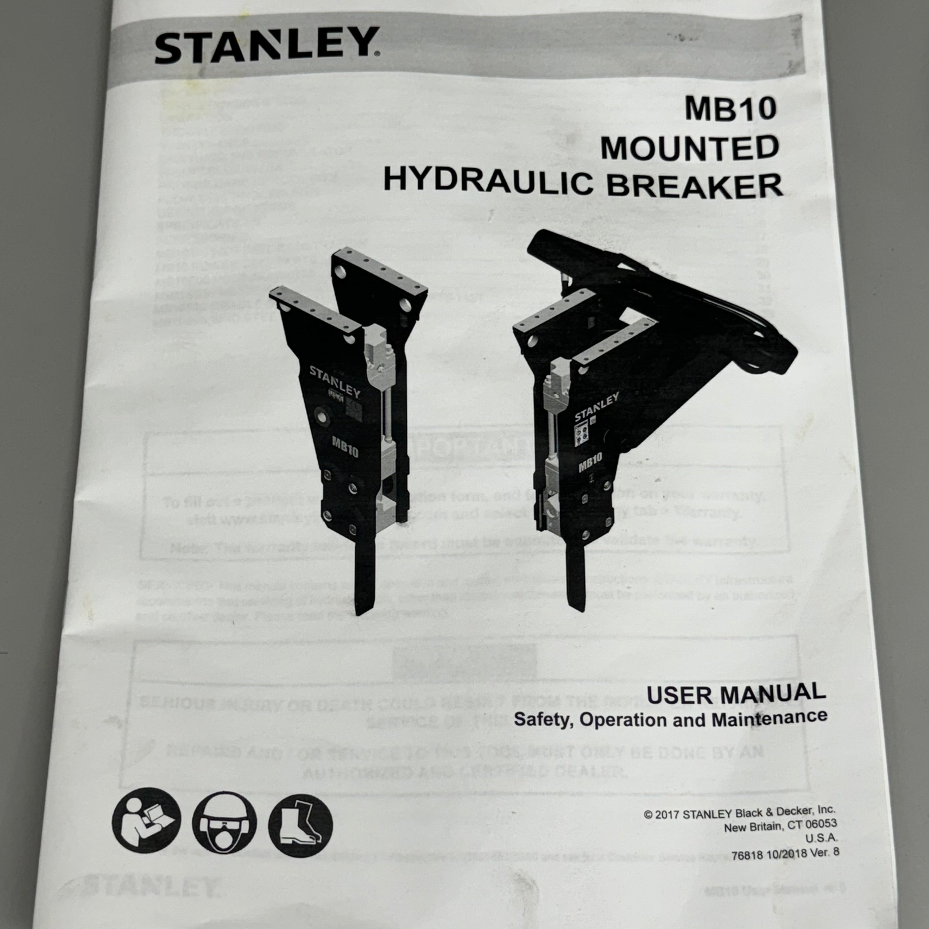 STANLEY Mounted Hydraulic Breaker 4-Position Cradle Bracket MB10E00