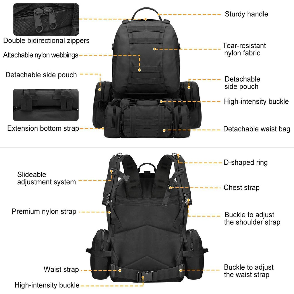 56L Military Tactical Backpack