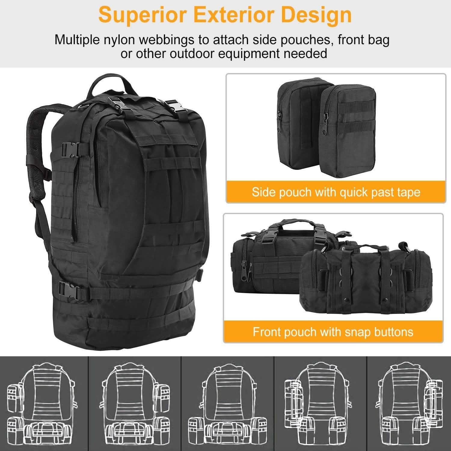 56L Military Tactical Backpack