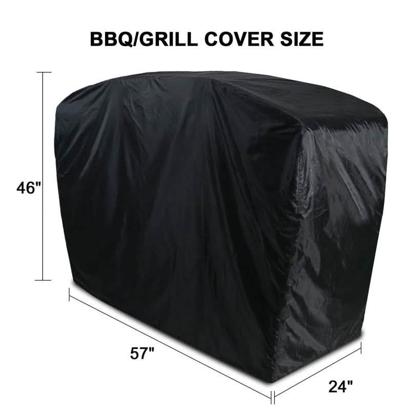 57" Black Barbecue Gas Grill Waterproof Cover