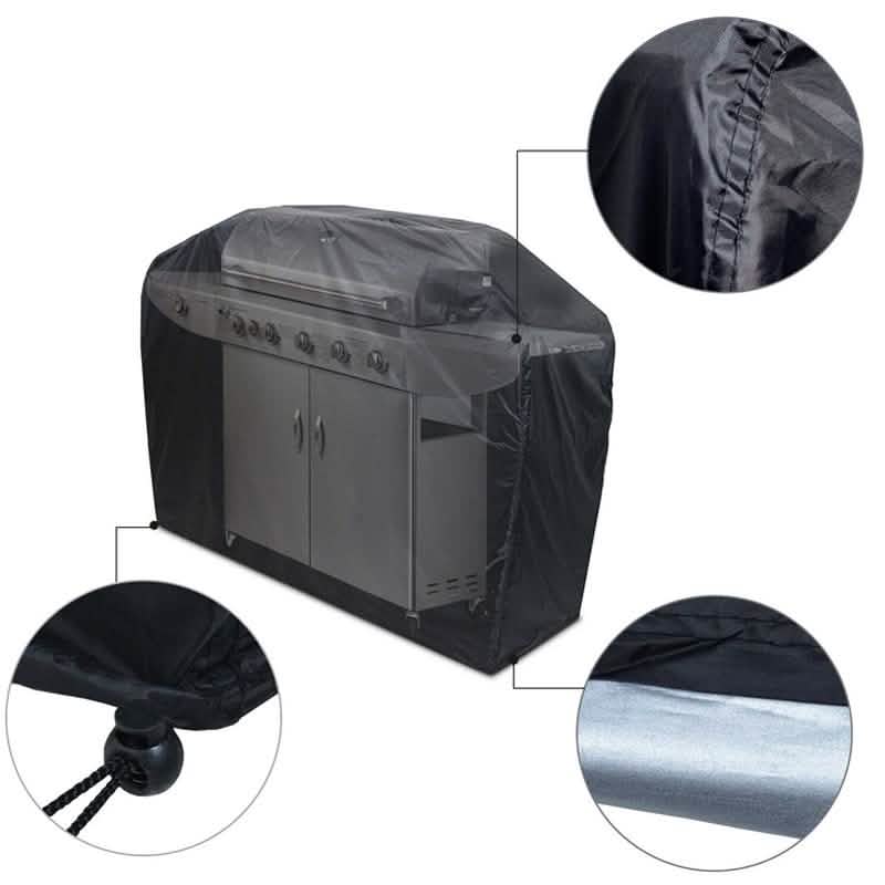 57" Black Barbecue Gas Grill Waterproof Cover