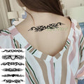 57 Sheets Temporary Tattoo Stickers Set Waterproof Temporary Tattoo Waist Arm Modern Stylish Big Black Tattoos For Womens Mens