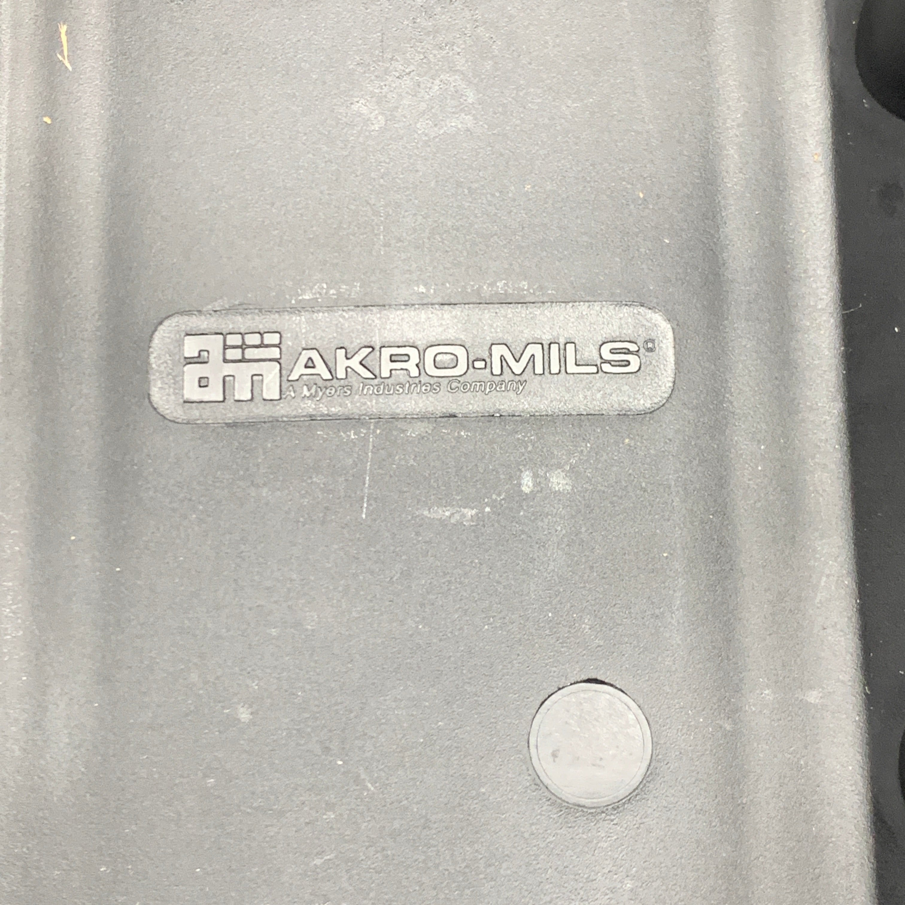 AKRO-MILLS (2 PACK) Stack and Nest Plastic Bin 24 LB Load Capacity 307762 BLACK (New)