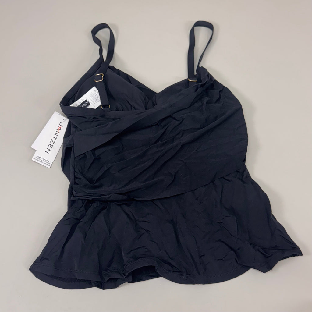 JANTZEN Womens Bathing Suit Women's Black Tankini Sz-8 JZ22731S