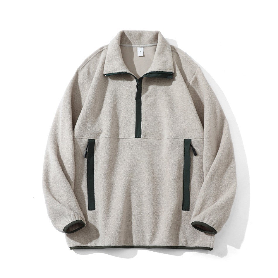 Fleece Top Crewneck Sweatshirt Unisex Fleece Jacket
