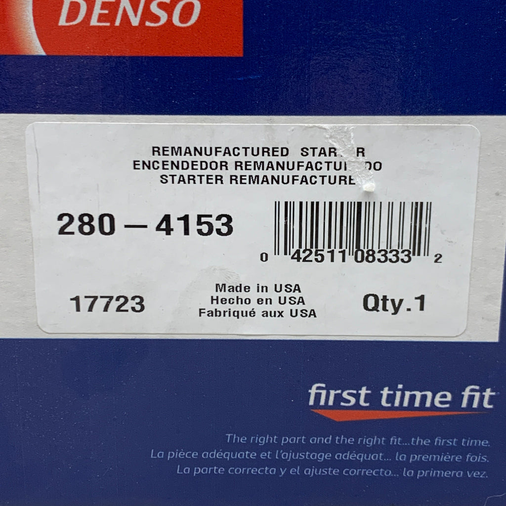 DENSO Motor Starter 1.4 kW (Remanufactured) 17723 280-4153