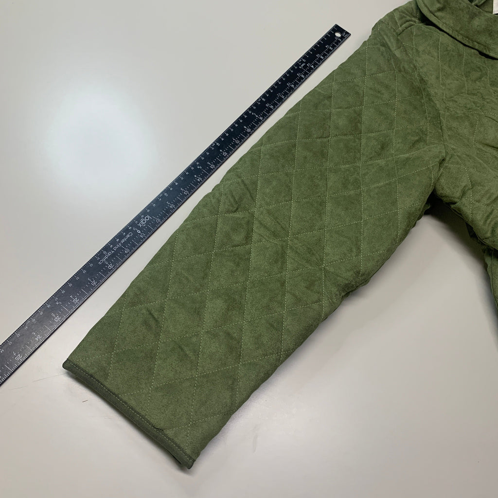 BRIDGE HAMPTON ISSAC MIZRAHI LIVE! Faux Suede Coat Full Snap Up Basil Size 1X