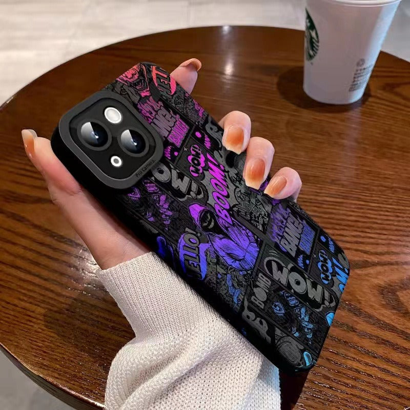 Trendy brand suitable for iPhone 13/14 Promax Apple 12/11 cartoon phone case XR all inclusive XS soft 7p