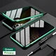 Magnetic Tempered Glass Privacy Metal Case iphone