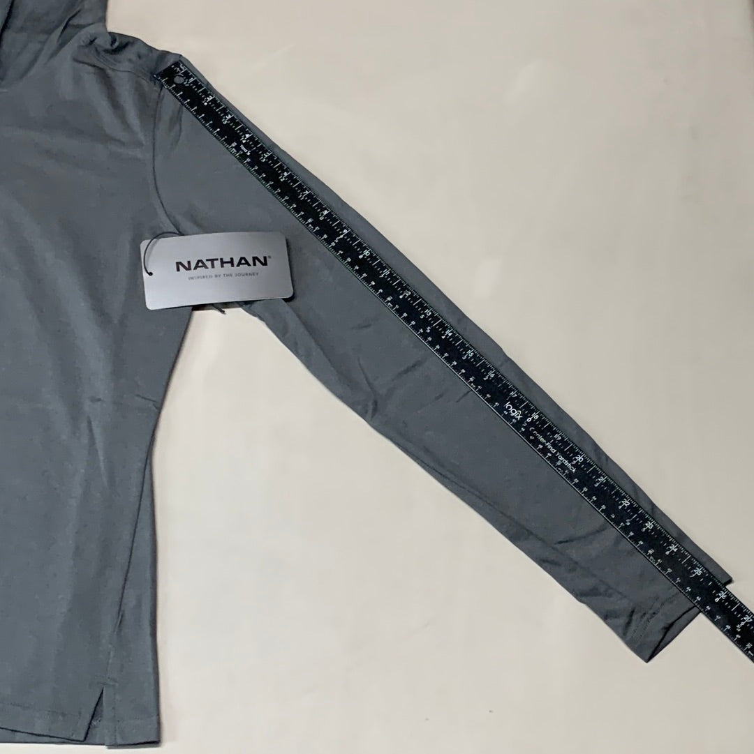 NATHAN 365 Hooded Long Sleeve Shirt Women's Sz S Dark Charcoal NS50080-80078-S (New)