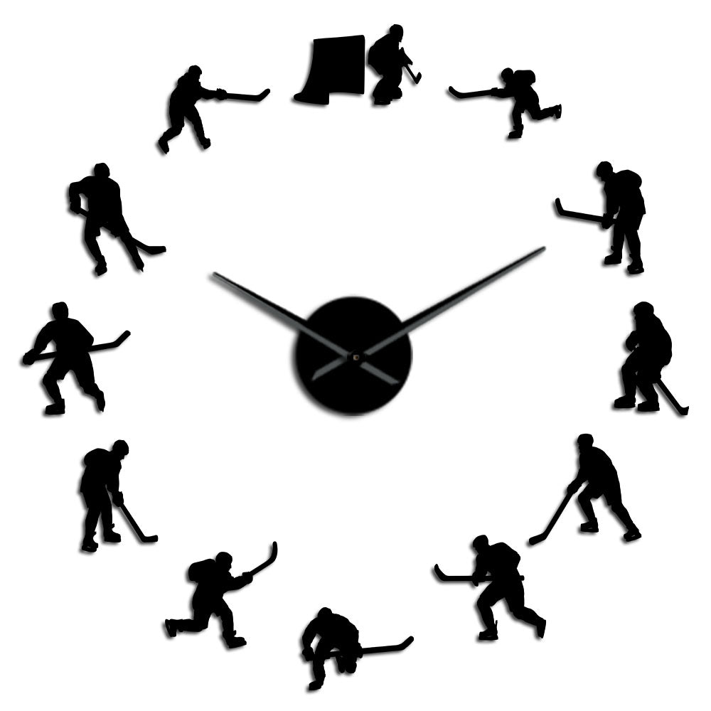 Frameless DIY Wall Clock 3D Mirror Wall Sticker