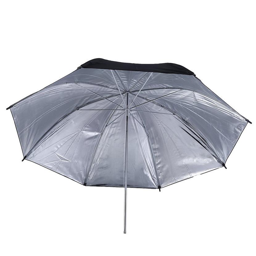 Portable Studio Video Flash Light Grained Umbrella Reflective Reflector Black Sliver Photo Photography Umbrellas