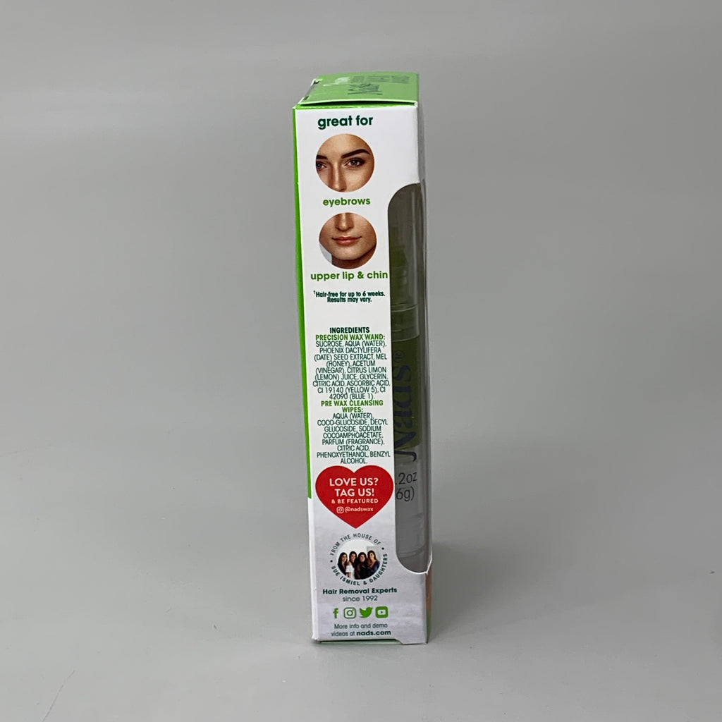 NADS Precision Eyebrow Wand Waxing Kit Soothing Honey 0.2oz 0677EN06