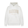Alphabet patch embroidered hooded sweatshirt