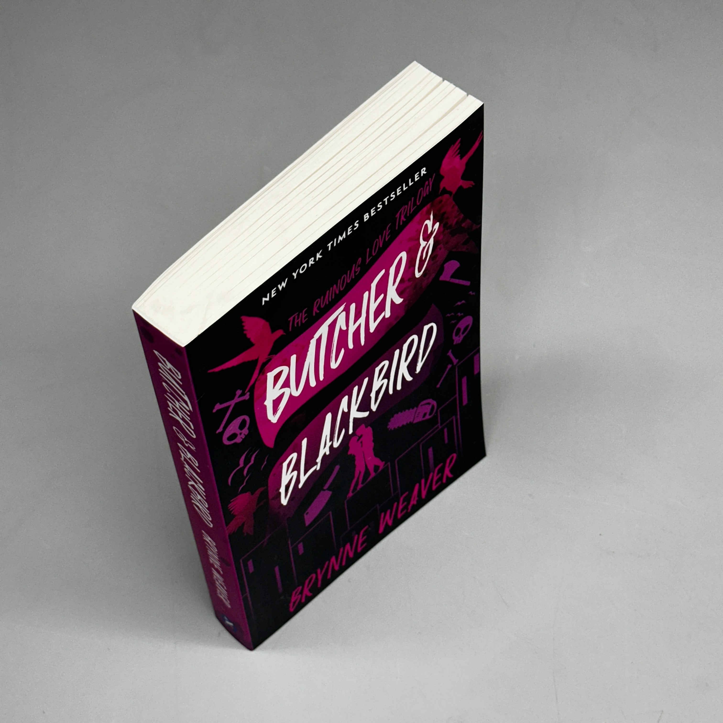 BRYNNE WEAVER Butcher & Blackbird: The Ruinous Love Trilogy 5.5"x8" Black & Purple