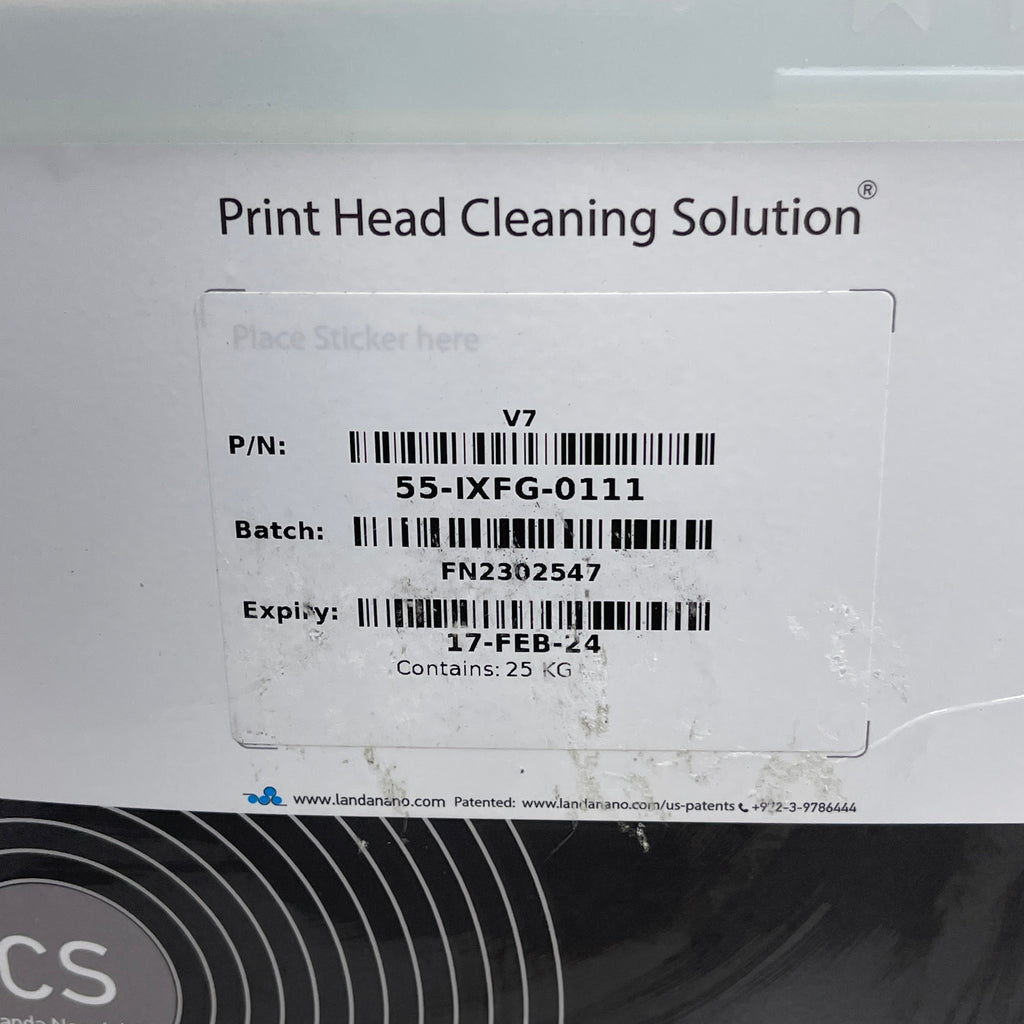 CS LANDA NANOINK Printhead Cleaning Solution 25Kg, 6.6 Gal (55-IXFG-0111) BB 02/24