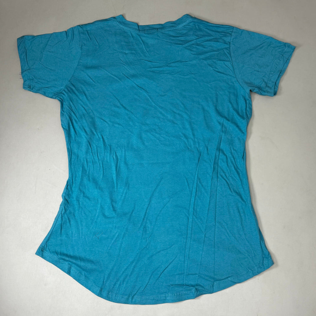 TECH STYLES Mount Rainer V-Neck Short Sleeve T-Shirt Womens Sz XL Cobalt Blue